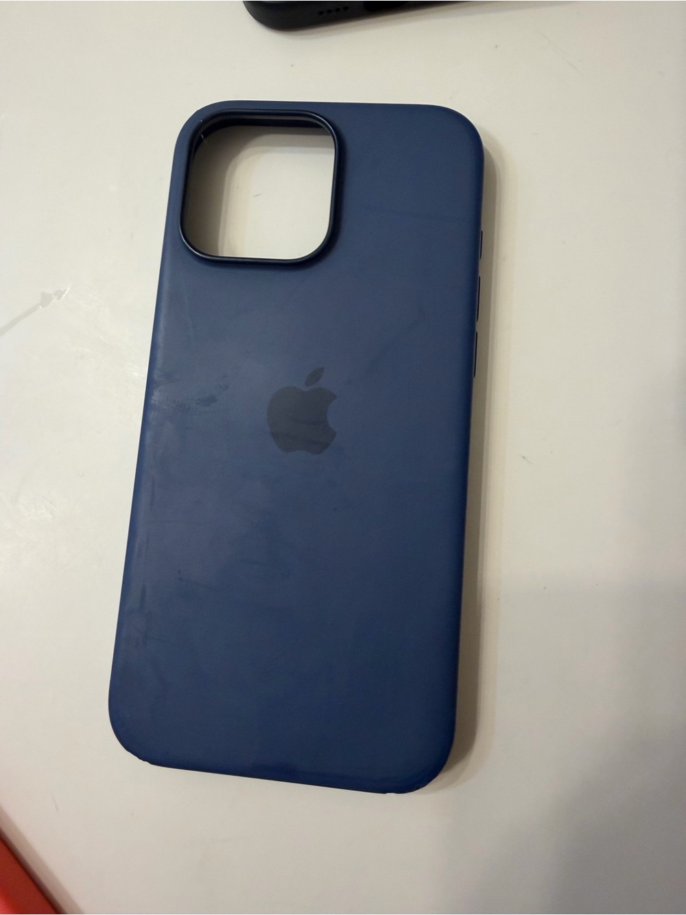 Apple Silicone iPhone 16 pro max Case - Deep Blue